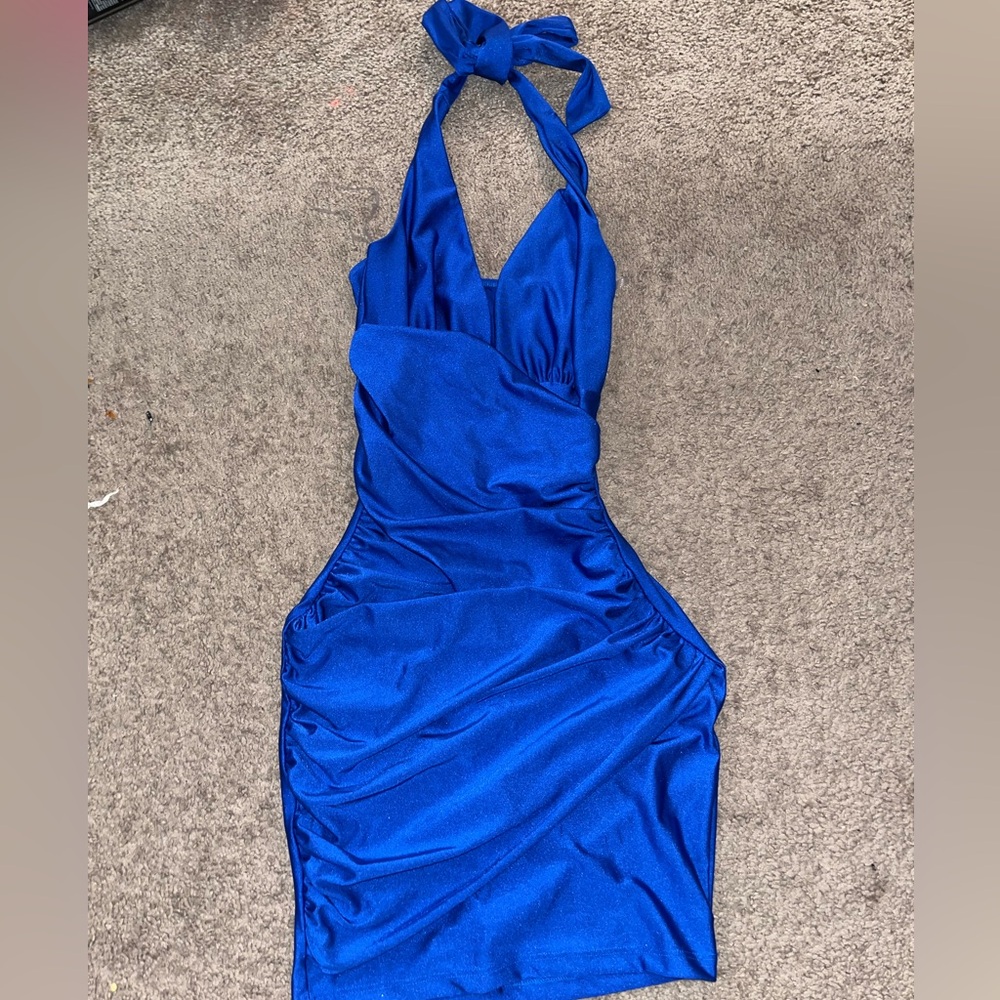 Royal blue cocktail dress
